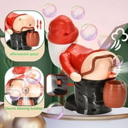 RYDCOT Santa Bubble Blower Machine for Kids - Spooky Father Christmas Blowing Toys Father Christmas Automatic Blowing Machine With Music and Lights 60ml